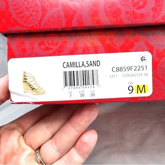 Carlos by Carlos Santana NIB Camilla Sand Vegan Wedge Espadrille Sandal Size 9 - Picture 12 of 12
